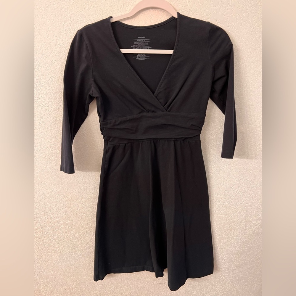Patagonia Margot organic cotton black dress womens size small